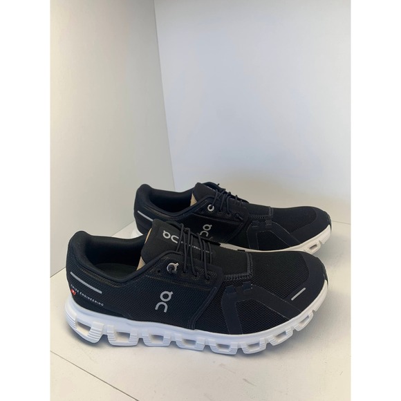 On Cloud 5 Womens Running Shoes Black White 3WF10060299 Size 10.5 New In Box - Picture 4 of 8